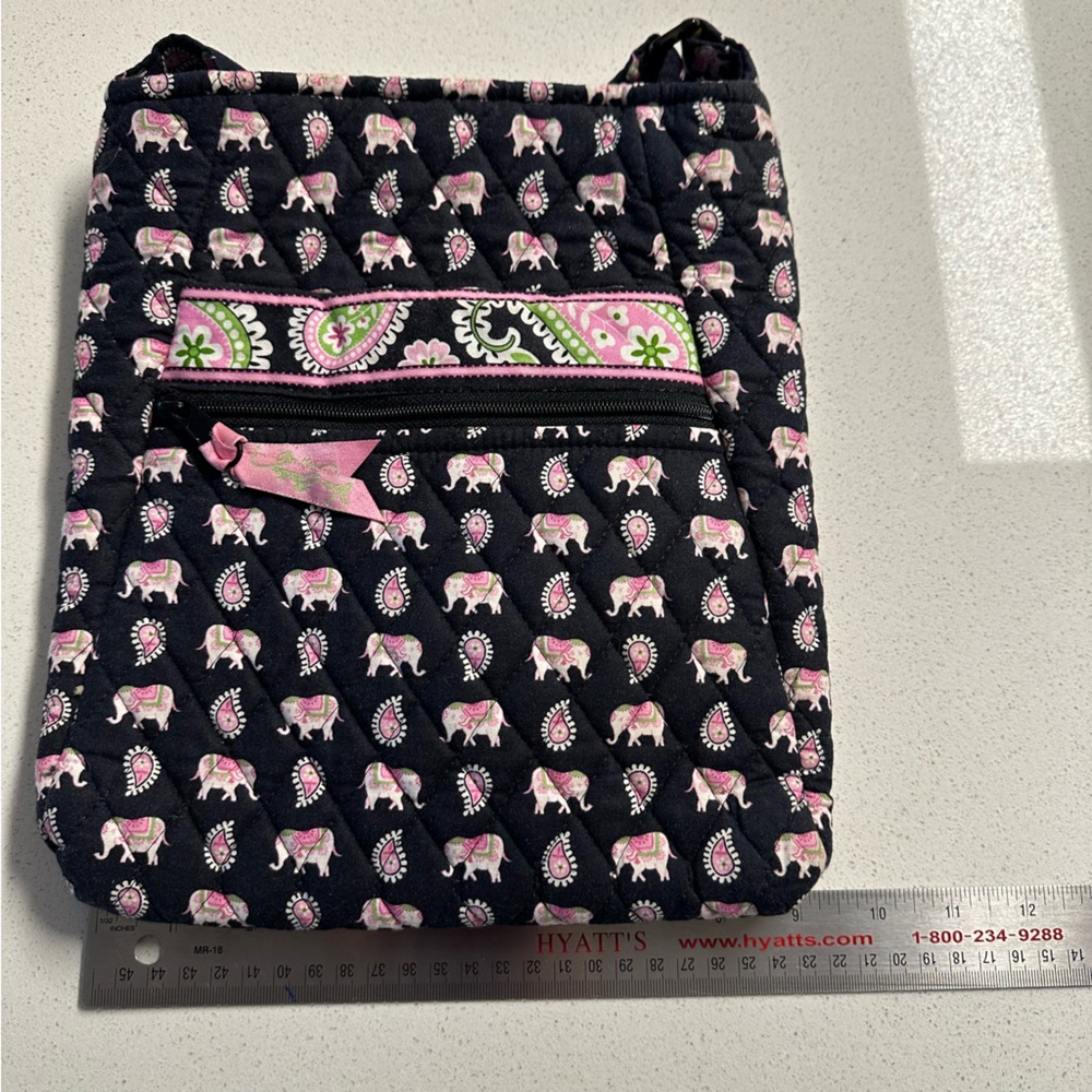 Vera Bradley Pink Elephants Pattern Crossbody